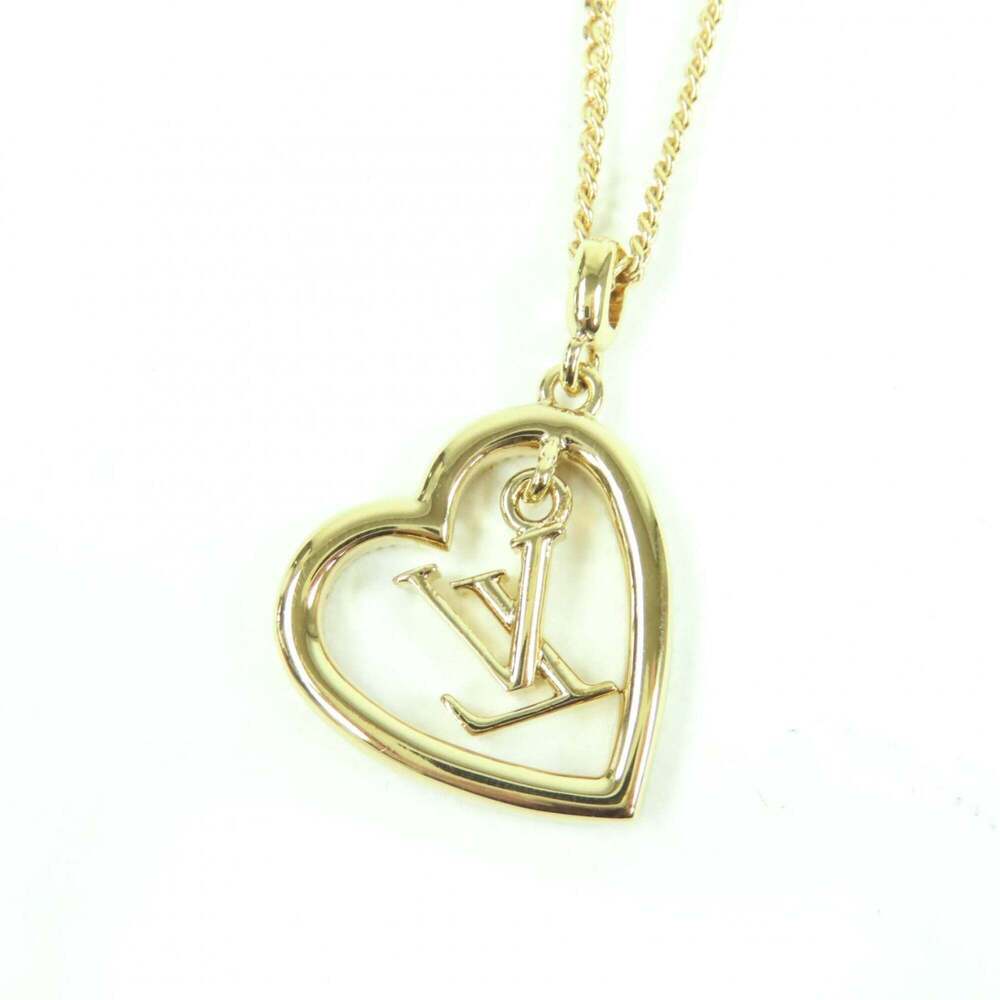 LOUIS VUITTON Gold Heart Necklace - Picture 5 of 9